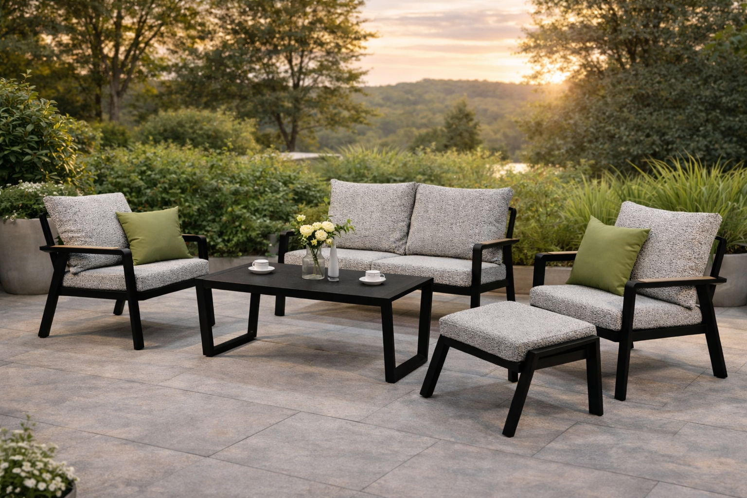 Hudson 5-Piece Loveseat Patio Set